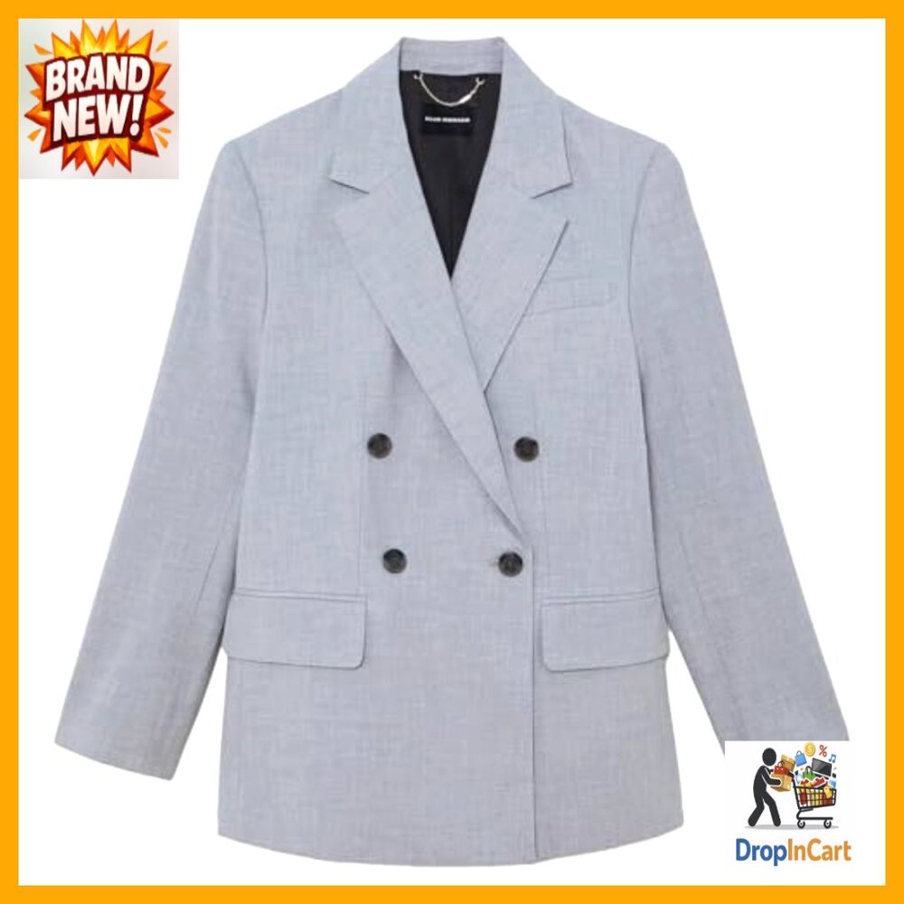 Lightweight Wool Blazer Double Breasted Relaxed F… - image 6